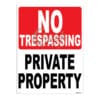 QUICKSIGN PROHIBITION SIGNS - PS087 NO TRESPASSING PRIVATE PROPERTY