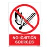 QUICKSIGN PROHIBITION SIGNS - PS092 NO IGNITION SOURCES