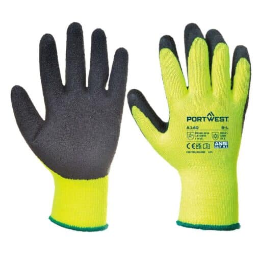 PORTWEST A140 - Thermal Grip Glove - Latex Black