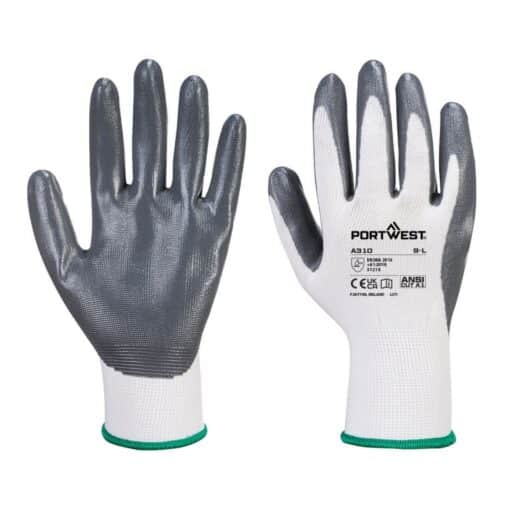 PORTWEST A310 Grip Nitrile Glove Grey/White