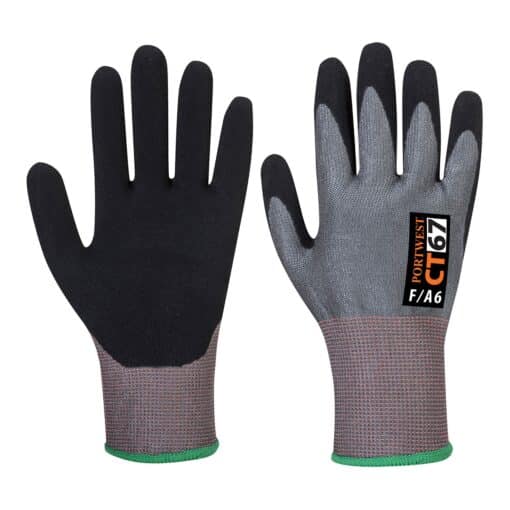 PORTWEST CT Cut F13 Nitrile Glove Grey/Black