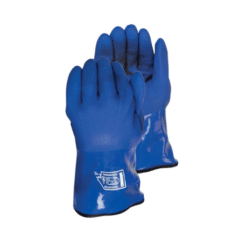 SUPERIORGLOVE Chemstop 12 inch Blue Cut Resistant Anti Impact PVC Coated Glove