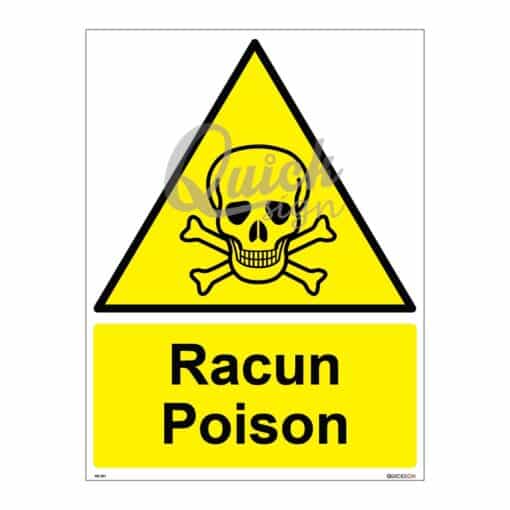 QUICKSIGN WARNING SIGNS - WS001 Poison