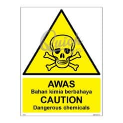 QUICKSIGN WARNING SIGNS - WS002 CAUTION Dangerous chemicals