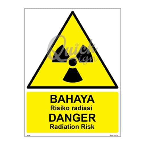 QUICKSIGN WARNING SIGNS - WS005 DANGER Radiation Risk