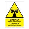 QUICKSIGN WARNING SIGNS - WS006 DANGER Non-ionising radiation