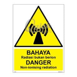 QUICKSIGN WARNING SIGNS - WS006 DANGER Non-ionising radiation