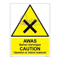 QUICKSIGN WARNING SIGNS - WS007 CAUTION Harmful or intent material