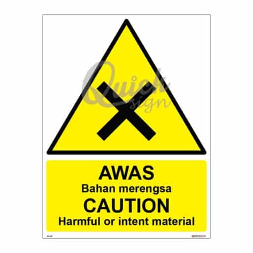 QUICKSIGN WARNING SIGNS - WS007 CAUTION Harmful or intent material