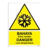 QUICKSIGN WARNING SIGNS - WS013 DANGER Low temperature