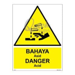 QUICKSIGN WARNING SIGNS - WS015 DANGER Acid