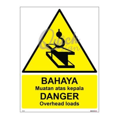 QUICKSIGN WARNING SIGNS - WS027 DANGER Overhead loads