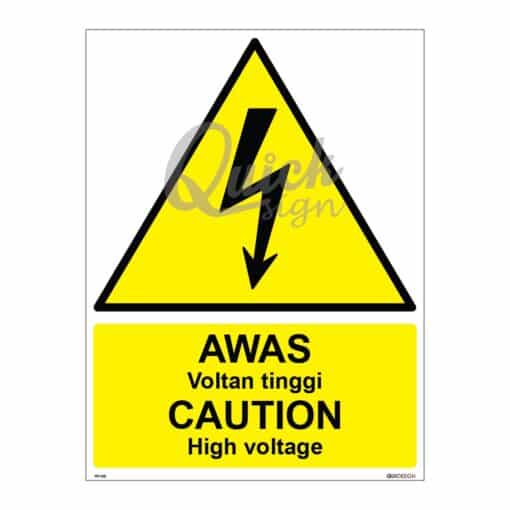 QUICKSIGN WARNING SIGNS - WS060 CAUTION High voltage
