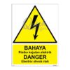QUICKSIGN WARNING SIGNS - WS062 DANGER Electric shock risk