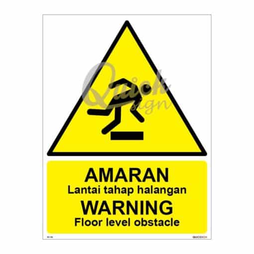 QUICKSIGN WARNING SIGNS - WS102 WARNING Floor level obstacle