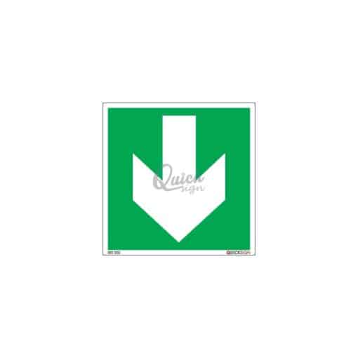 QUICKSIGN EMERGENCY ESCAPE SIGNS - EES002 Arrow Down