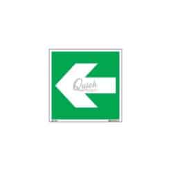 QUICKSIGN EMERGENCY ESCAPE SIGNS - EES003 Arrow Left