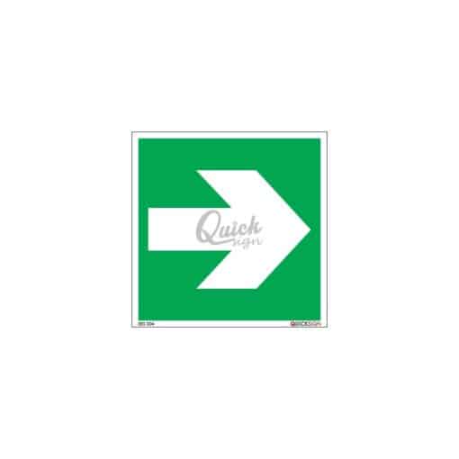 QUICKSIGN EMERGENCY ESCAPE SIGNS - EES004 Arrow Right