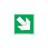 QUICKSIGN EMERGENCY ESCAPE SIGNS - EES008 Arrow Down Right