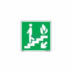 QUICKSIGN EMERGENCY ESCAPE SIGNS - EES009 Use Stairs in the Event of a Fire (Down Left)