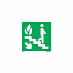 QUICKSIGN EMERGENCY ESCAPE SIGNS - EES010 Use Stairs in the Event of a Fire (Down Right)