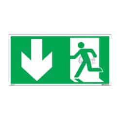 QUICKSIGN EMERGENCY ESCAPE SIGNS - EES015 Emergency Exit (Down)