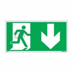 QUICKSIGN EMERGENCY ESCAPE SIGNS - EES016 Emergency Exit (Down)