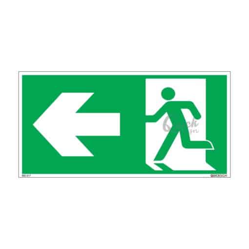 QUICKSIGN EMERGENCY EXIT SIGNS - EES017 Emergency Exit (Left)