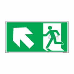 QUICKSIGN EMERGENCY ESCAPE SIGNS - EES019 Emergency Exit (Up Left)