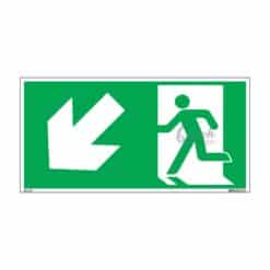 QUICKSIGN EMERGENCY ESCAPE SIGNS - EES021 Emergency Exit (Down Left)