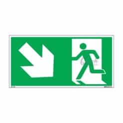 QUICKSIGN EMERGENCY ESCAPE SIGNS - EES023 Emergency Exit (Down Right)