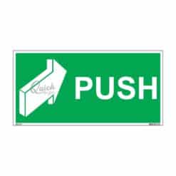 QUICKSIGN EMERGENCY ESCAPE SIGNS - EES034 PUSH