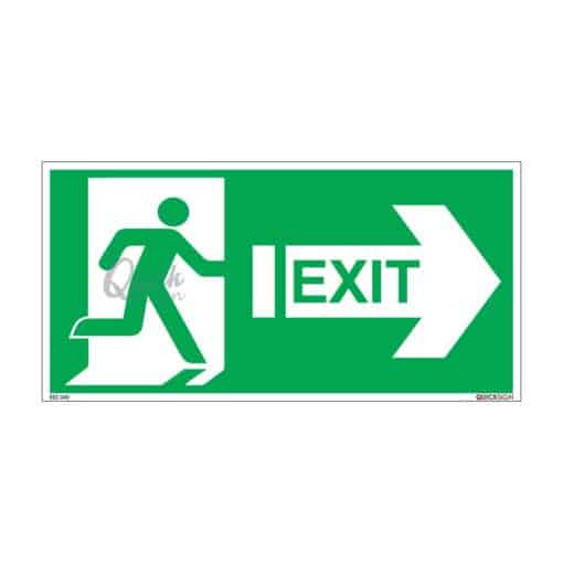 QUICKSIGN EMERGENCY ESCAPE SIGNS - EES040 Exit (Right)