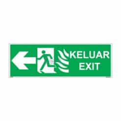 QUICKSIGN EMERGENCY ESCAPE SIGNS - EES047 Keluar/Exit (Left)