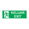 QUICKSIGN EMERGENCY ESCAPE SIGNS - EES059 Keluar/Exit (Icon Left)