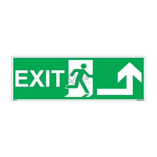 QUICKSIGN EMERGENCY ESCAPE SIGNS - EES068 Exit (Turn Right Up)