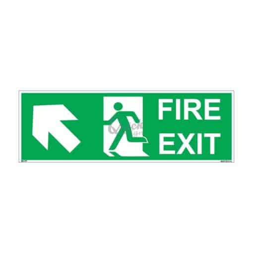 QUICKSIGN EMERGENCY ESCAPE SIGNS - EES079 Fire Exit (Left Up)