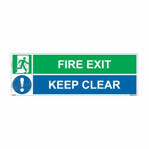 QUICKSIGN EMERGENCY ESCAPE SIGNS - EES094 Fire Exit Keep Clear