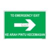 QUICKSIGN EMERGENCY ESCAPE SIGNS - EES106 To Emergency Exit (Right)