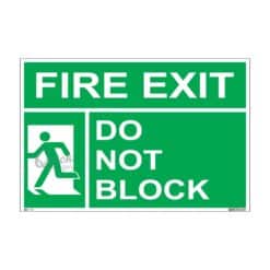 QUICKSIGN EMERGENCY ESCAPE SIGNS - EES110 Fire Exit Do Not Block