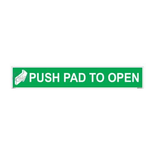 QUICKSIGN EMERGENCY ESCAPE SIGNS - EES119 Push Pad To Open