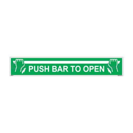 QUICKSIGN EMERGENCY ESCAPE SIGNS - EES120 Push Bar To Open