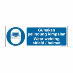 QUICKSIGN MANDATORY SIGNS - MD012 Wear welding shield / helmet