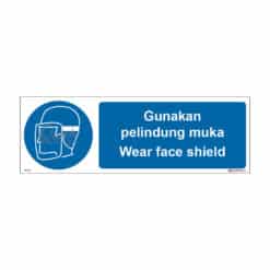 QUICKSIGN MANDATORY SIGNS - MD014 Wear face shield