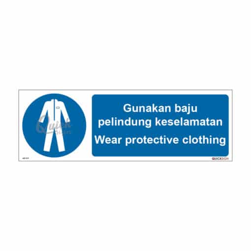 QUICKSIGN MANDATORY SIGNS - MD019 Wear protective clothing