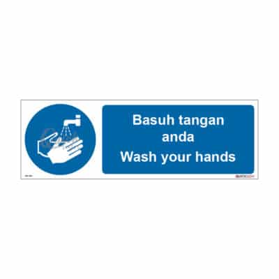 QUICKSIGN MANDATORY SIGNS - MD030 Wash your hands