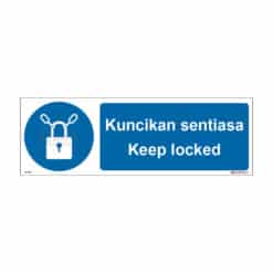 QUICKSIGN MANDATORY SIGNS - MD048 Keep locked