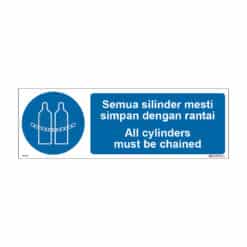 QUICKSIGN MANDATORY SIGNS - MD049 All cylinders must be chained