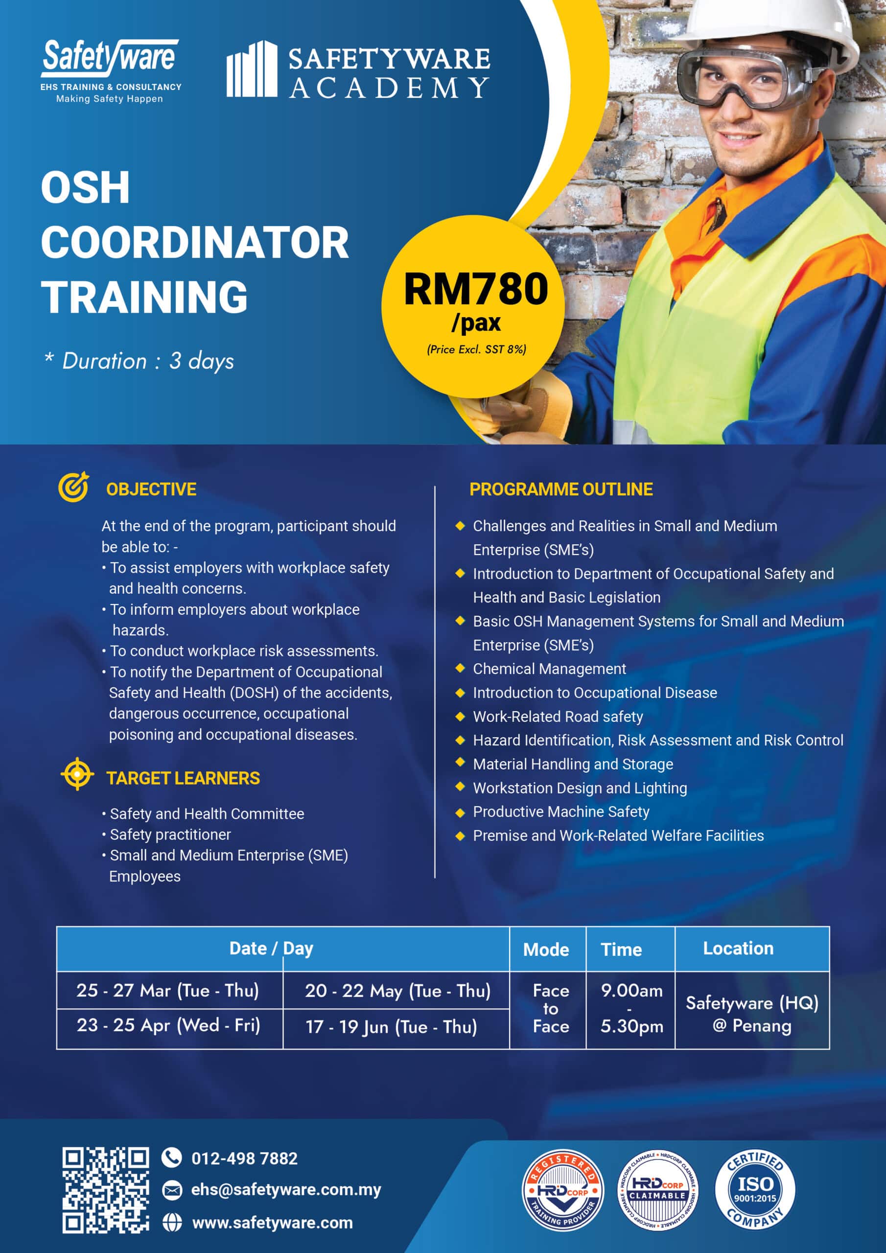 Public Training - OSH Coordinator Training - 3 Days