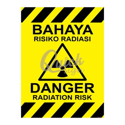 QUICKSIGN WARNING SIGNS - WS110 DANGER RADIATION RISK